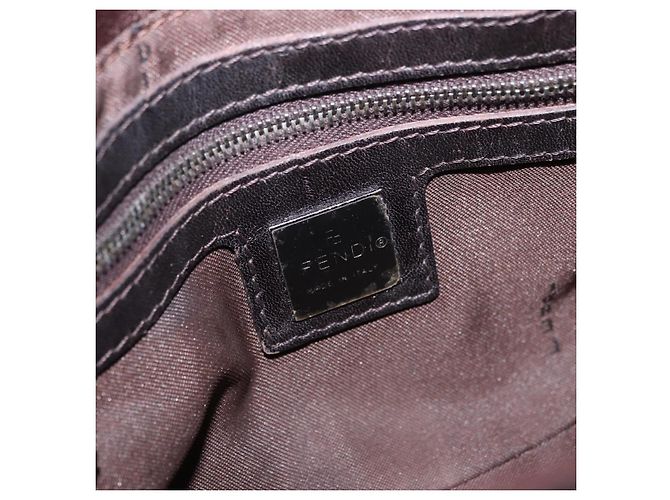 Borsa a tracolla FENDI Mamma Baguette Canvas Sequin Black Auth 197205SM Nero - vista 23