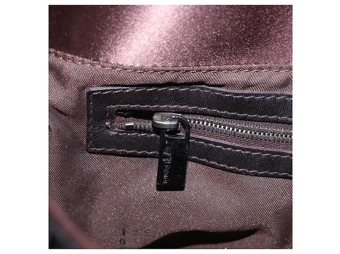 Borsa a tracolla FENDI Mamma Baguette Canvas Sequin Black Auth 197205SM Nero - vista 26