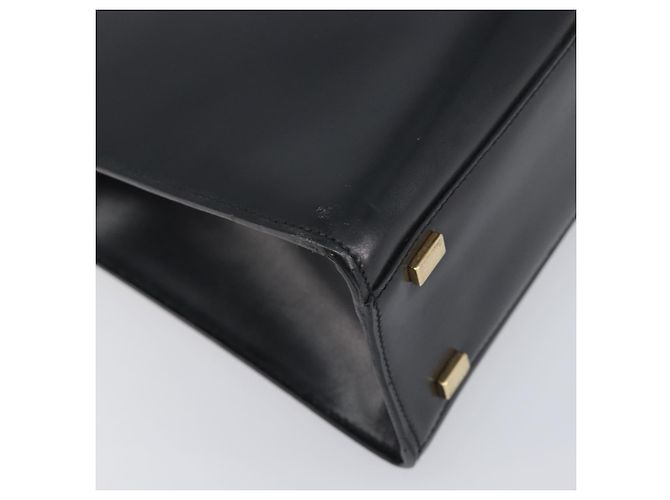 Céline Borsa a mano CELINE in pelle 2way Nero Oro Auth 197456A D'oro - vista 10