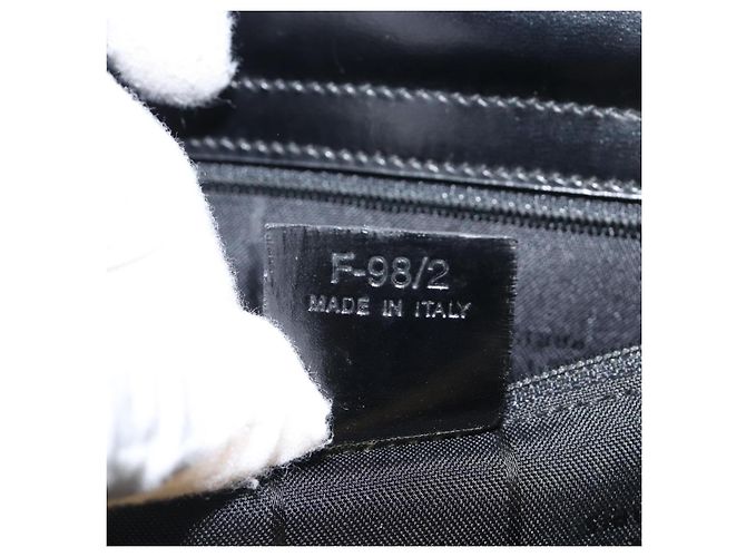 Céline Borsa a mano CELINE in pelle 2way Nero Oro Auth 197456A D'oro - vista 12