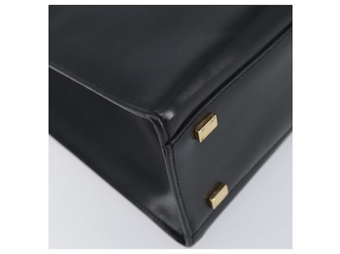 Céline Borsa a mano CELINE in pelle 2way Nero Oro Auth 197456A D'oro - vista 16