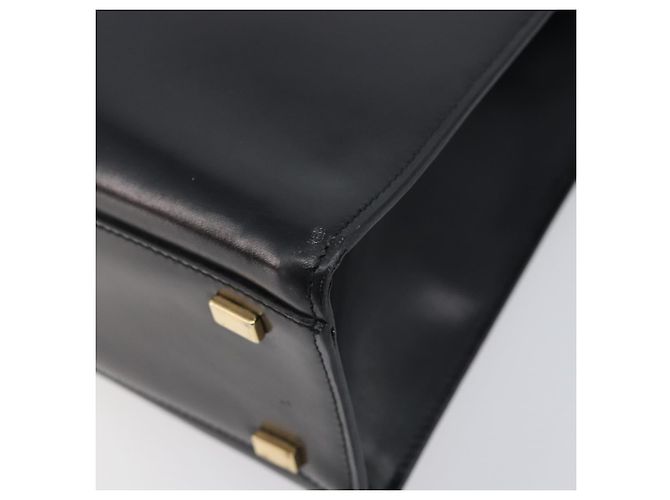 Céline Borsa a mano CELINE in pelle 2way Nero Oro Auth 197456A D'oro - vista 17