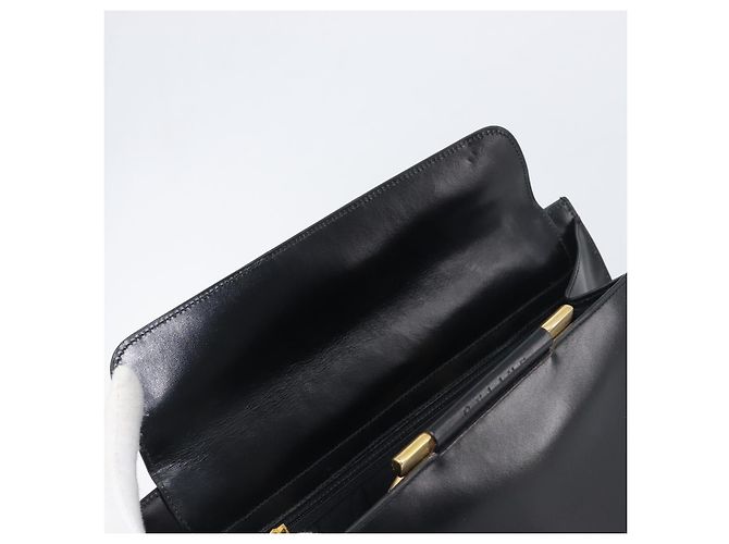 Céline Borsa a mano CELINE in pelle 2way Nero Oro Auth 197456A D'oro - vista 18