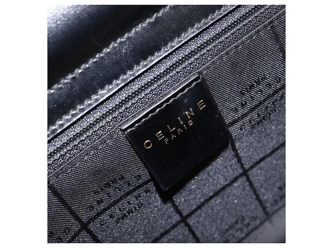 Céline Borsa a mano CELINE in pelle 2way Nero Oro Auth 197456A D'oro - vista 19