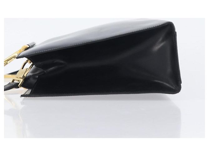 Céline Borsa a mano CELINE in pelle 2way Nero Oro Auth 197456A D'oro - vista 4