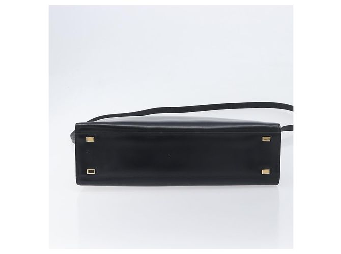 Céline Borsa a mano CELINE in pelle 2way Nero Oro Auth 197456A D'oro - vista 5
