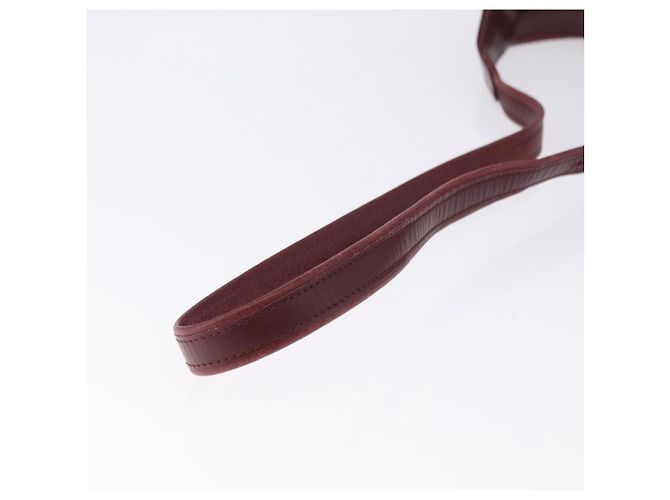Bolso de hombro CARTIER Must Line de cuero Bordeaux Gold Auth ka5921 Dorado Burdeos - vista 7