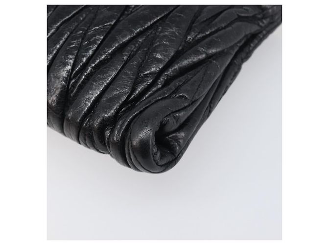 Borsa a tracolla Miu Miu Matelassé in pelle nera e oro Auth yk20786M Nero D'oro - vista 14