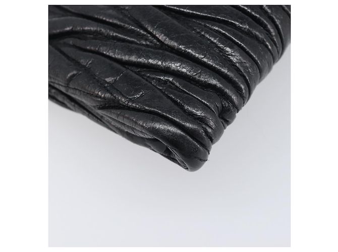 Borsa a tracolla Miu Miu Matelassé in pelle nera e oro Auth yk20786M Nero D'oro - vista 9
