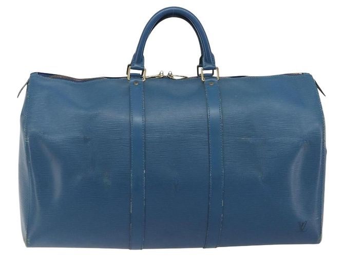 LOUIS VUITTON Epi Keepall 50 Boston Bag Blue M42965 LV Auth 196214 - vista 2