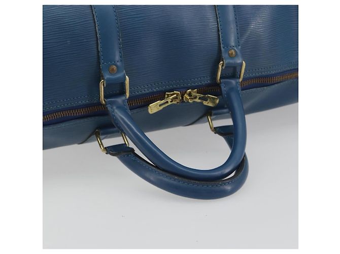 LOUIS VUITTON Epi Keepall 50 Boston Bag Blue M42965 LV Auth 196214 - vista 7