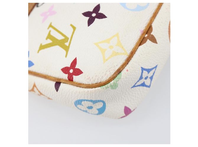 LOUIS VUITTON Monogram Multicolor Pochette Accessoires White M92649 Auth 200197 Bianco - vista 15