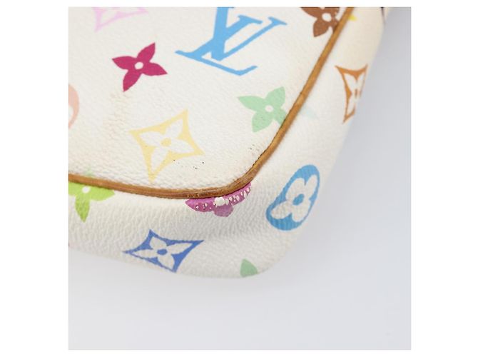 LOUIS VUITTON Monogram Multicolor Pochette Accessoires White M92649 Auth 200197 Bianco - vista 16