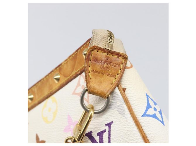 LOUIS VUITTON Monogram Multicolor Pochette Accessoires White M92649 Auth 200197 Bianco - vista 17