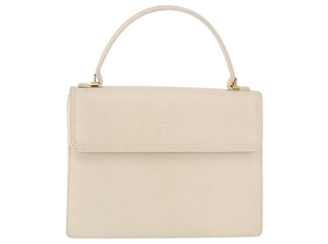 Borsa VALENTINO in pelle Avorio Oro Auth 197735 D'oro Crudo - vista 13