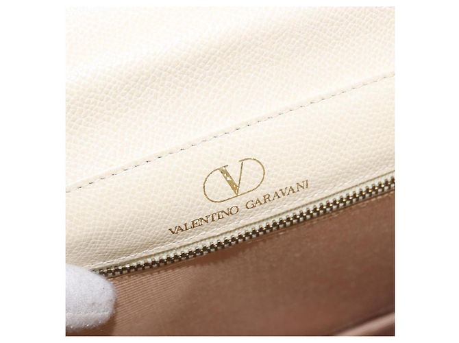 Borsa VALENTINO in pelle Avorio Oro Auth 197735 D'oro Crudo - vista 19
