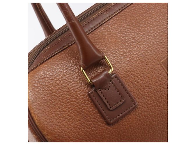 Borsa a mano Burberrys in pelle marrone tono oro Auth ep15667 - vista 11