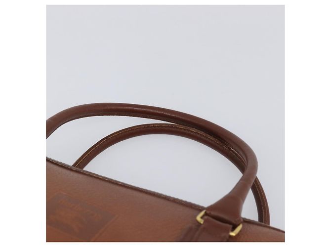Borsa a mano Burberrys in pelle marrone tono oro Auth ep15667 - vista 8