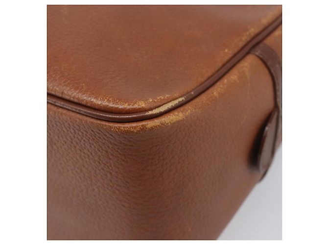 Borsa a mano Burberrys in pelle marrone tono oro Auth ep15667 - vista 9