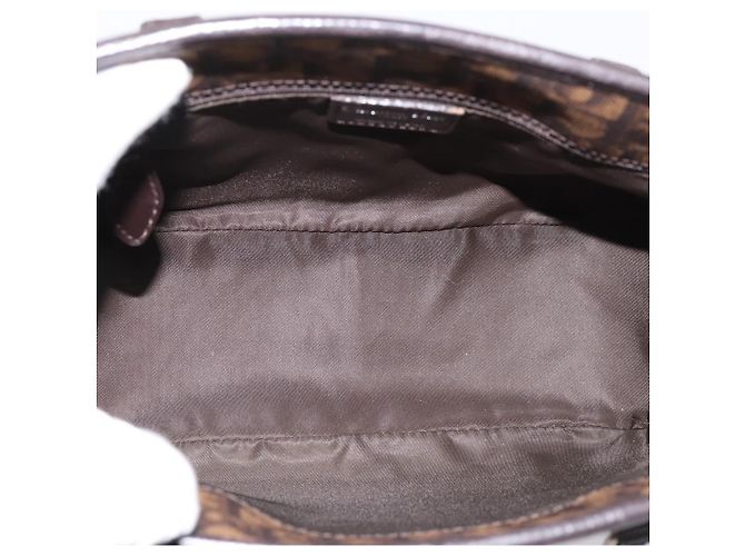 Bolso de mano Christian Dior Trotter Canvas PVC Brown Silver Auth ka5864V Castaño Plata - vista 10