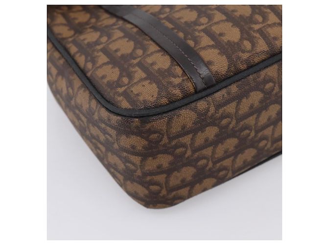 Bolso de mano Christian Dior Trotter Canvas PVC Brown Silver Auth ka5864V Castaño Plata - vista 14