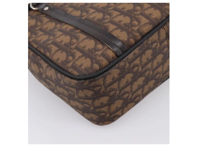 Bolso de mano Christian Dior Trotter Canvas PVC Brown Silver Auth ka5864V Castaño Plata - vista 16