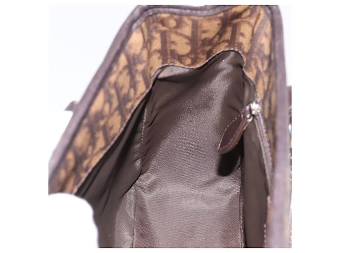 Bolso de mano Christian Dior Trotter Canvas PVC Brown Silver Auth ka5864V Castaño Plata - vista 19