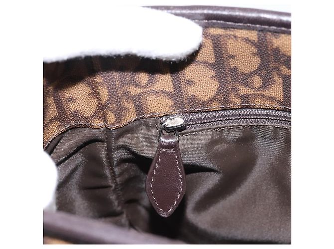 Bolso de mano Christian Dior Trotter Canvas PVC Brown Silver Auth ka5864V Castaño Plata - vista 20