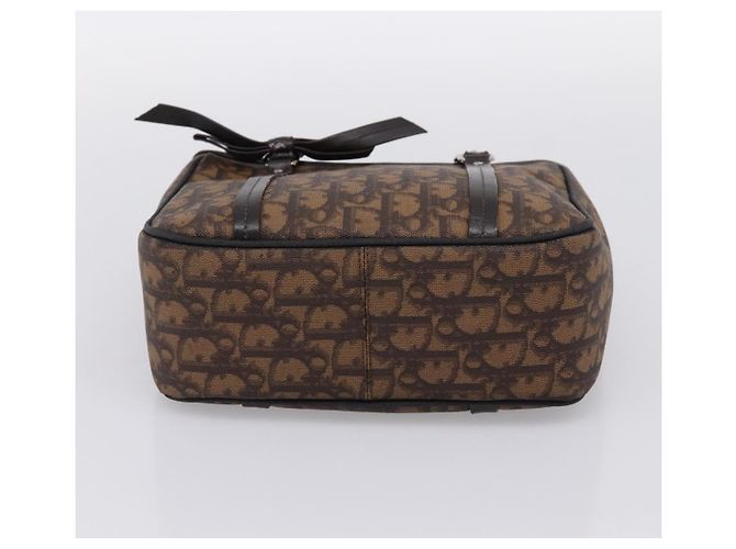 Bolso de mano Christian Dior Trotter Canvas PVC Brown Silver Auth ka5864V Castaño Plata - vista 5