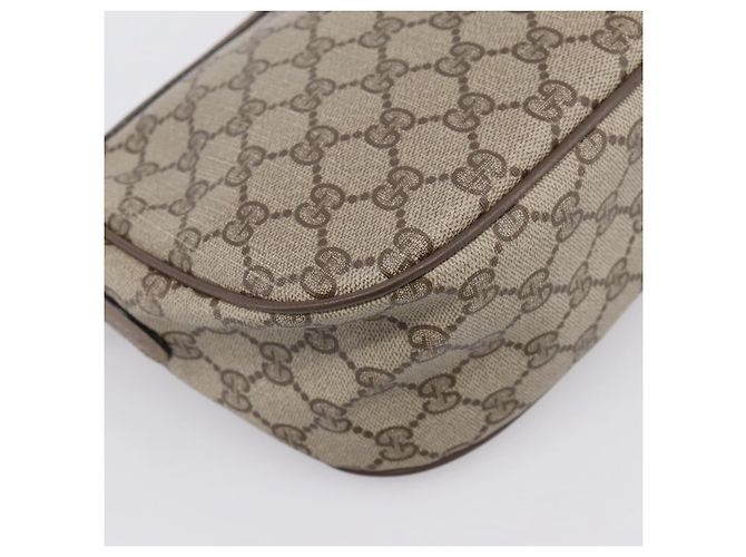 Borsa GUCCI GG Supreme Web Sherry Line PVC Beige Oro 89 02 032 Auth 199582 D'oro - vista 17