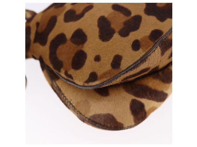 Borsa a tracolla PRADA in pelle Harako Marrone Argento Auth yk20826SAM - vista 16