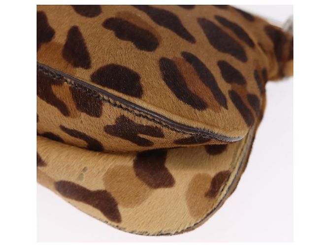 Borsa a tracolla PRADA in pelle Harako Marrone Argento Auth yk20826SAM - vista 17