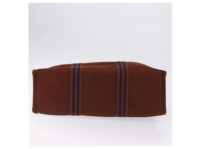 Hermès Borsa HERMES Fourre Tout GM Canvas Brown Silver Auth 199606A Marrone Argento - vista 5
