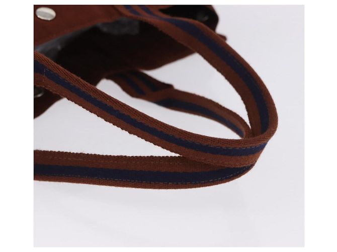 Hermès Borsa HERMES Fourre Tout GM Canvas Brown Silver Auth 199606A Marrone Argento - vista 7