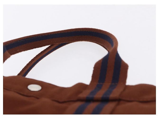 Hermès Borsa HERMES Fourre Tout GM Canvas Brown Silver Auth 199606A Marrone Argento - vista 8