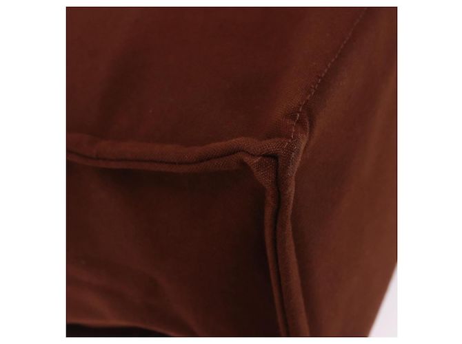 Hermès Borsa HERMES Fourre Tout GM Canvas Brown Silver Auth 199606A Marrone Argento - vista 9