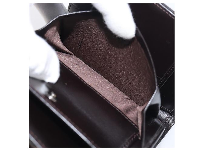 FENDI Portafoglio Mamma Baguette in tela Zucca Nero Marrone Auth 199693V - vista 10