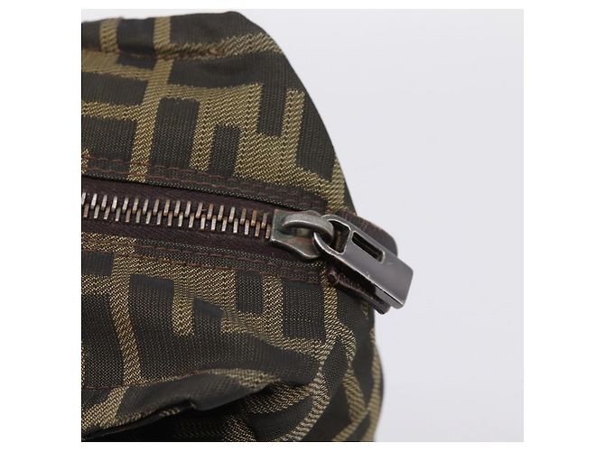 Borsa a Mano FENDI Zucca Canvas Nero Marrone Auth 200235 - vista 10