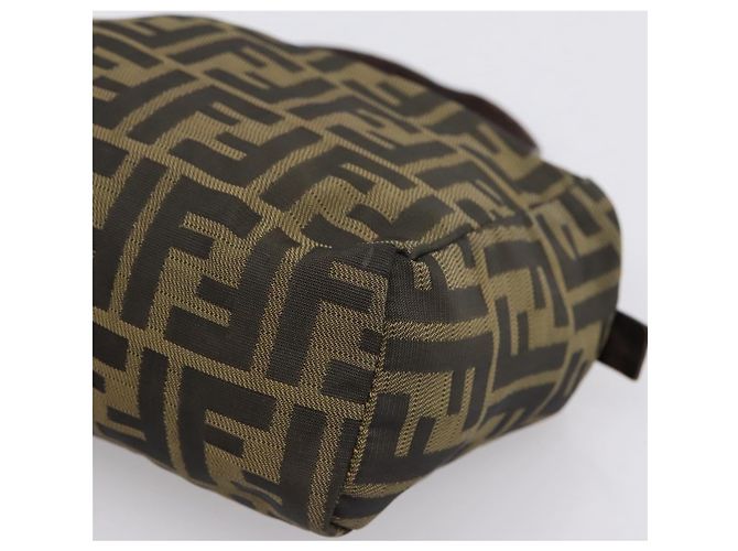 Borsa a Mano FENDI Zucca Canvas Nero Marrone Auth 200235 - vista 14
