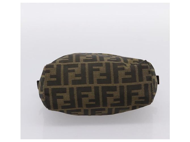 Borsa a Mano FENDI Zucca Canvas Nero Marrone Auth 200235 - vista 5