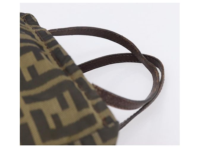 Borsa a Mano FENDI Zucca Canvas Nero Marrone Auth 200235 - vista 8