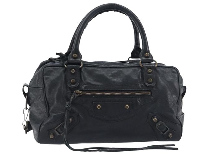 BALENCIAGA Borsa The Box Pelle 2way Nera 145694 Auth am12450V Nero - vista 13