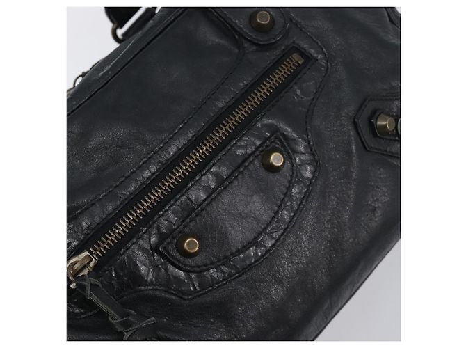BALENCIAGA Borsa The Box Pelle 2way Nera 145694 Auth am12450V Nero - vista 18