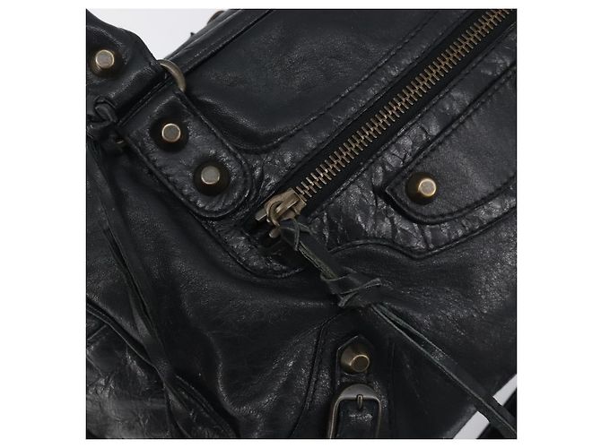 BALENCIAGA Borsa The Box Pelle 2way Nera 145694 Auth am12450V Nero - vista 19