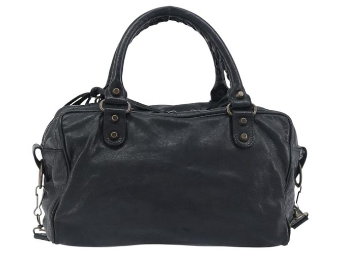 BALENCIAGA Borsa The Box Pelle 2way Nera 145694 Auth am12450V Nero - vista 2