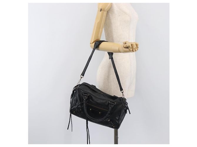 BALENCIAGA Borsa The Box Pelle 2way Nera 145694 Auth am12450V Nero - vista 29