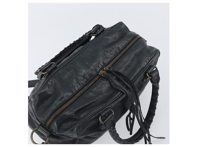 BALENCIAGA Borsa The Box Pelle 2way Nera 145694 Auth am12450V Nero - vista 6
