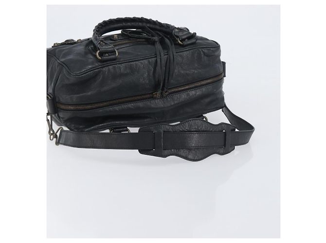 BALENCIAGA Borsa The Box Pelle 2way Nera 145694 Auth am12450V Nero - vista 9