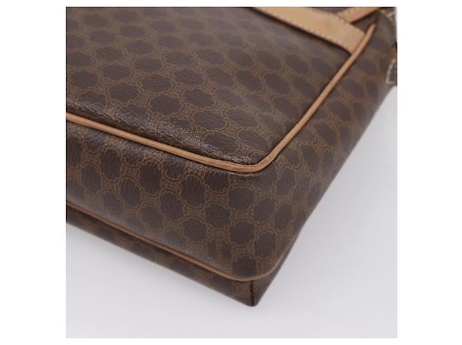 Céline Borsa a tracolla CELINE Macadam Canvas PVC Leather Brown Gold Auth ka5899 Marrone D'oro - vista 15
