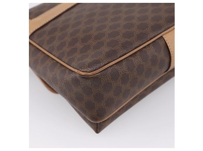 Céline Borsa a tracolla CELINE Macadam Canvas PVC Leather Brown Gold Auth ka5899 Marrone D'oro - vista 16
